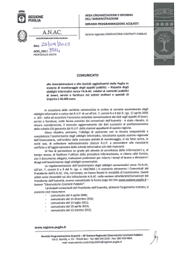 Comunicato - Regione Puglia