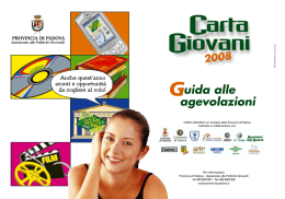 volantino illustrativo Carta Giovani - Centro servizi amministrativi di