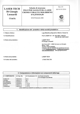 Filo saldature laser Cr Co