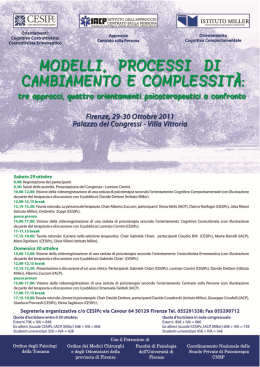tre approcci, quattro orientamenti psicoterapeutici a