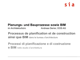Planungs- und Bauprozesse sowie BIM im Architekturbüro