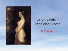 La lombalgia in Medicina Cinese