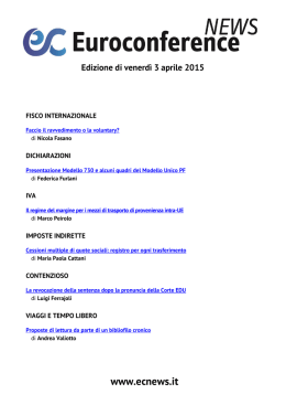 Venerd&igrave; 3 aprile 2015