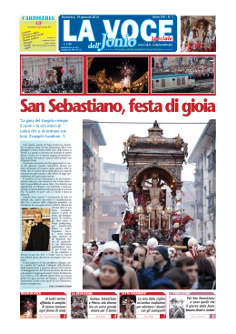 San Sebastiano, festa di gioia