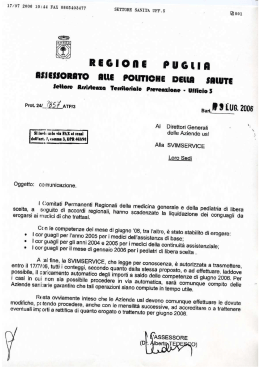 Conguagli arretrati 2004-2006: la Regione stabilisce