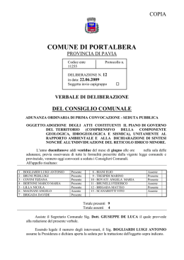 DELIBERA ADOZIONE PGT