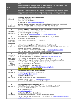 Sedi di Tirocinio - Università degli Studi "G. d`Annunzio"