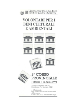 E AMBIENTALI - Associazione Volontari Aclisti