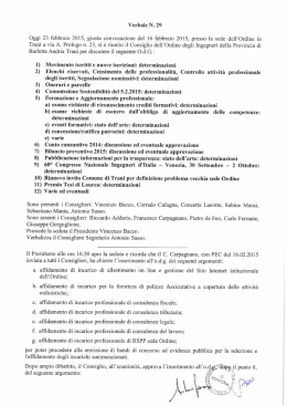 Verbale N. 29