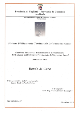 Sistema Bibliotecario Territoriale Del Sarrabus Gerrei Gestione dei