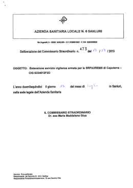 Deliberazione n.473 del 17/07/2015
