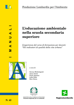 L`educazione ambientale nella scuola secondaria superiore