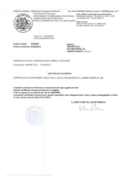 POLITECNICO DI MILANO Sede di Milano