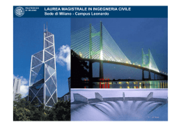 LAUREA MAGISTRALE IN INGEGNERIA CIVILE Sede di Milano