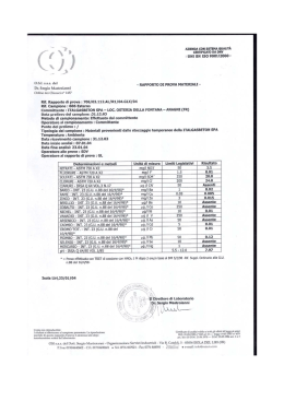 &Ugrave;-5`1- S-a-S` del - RAPPORTO DI PROVA MATERIALI -