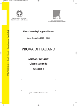 prova invalsi 2013 – 2014 italiano scuola elementare