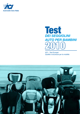 Test seggiolini 2010