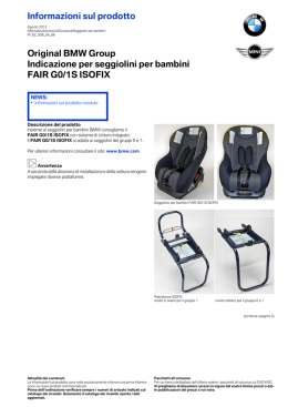 Indicazione per seggiolini per bambini FAIR G0/1S ISOFIX