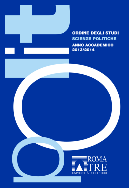 Scienze Politiche - Universit&agrave; degli Studi Roma Tre