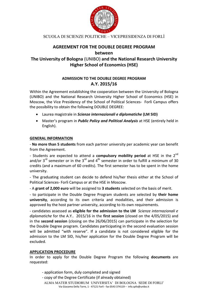 Magistrale Dopo Scienze Internazionali E Diplomatiche