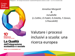 Valutare i processi inclusivi a scuola: una ricerca europea