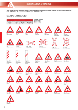 SEGNALETICA STRADALE - Benvenuti nel sito di SG