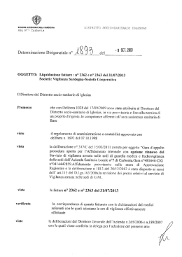 ` ` » SE1.2lll3 Determinazione Dirigenziale n° del 9