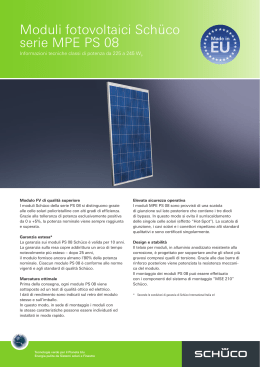 Moduli fotovoltaici Schüco serie MPE PS 08