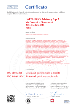 Certificato - Lattanzio Group