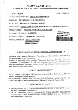 1 CURRICULUM` VITAE - Comune di San Vito