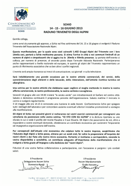 ASCOMSCHIO CONFCOMMERCIO PROVINCIA DI VICENZA
