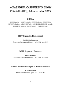 Visualizza classifica