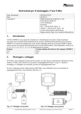 Instruzioni per il montaggio e l`uso S-Box