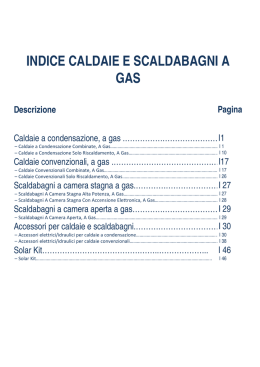 INDICE CALDAIE E SCALDABAGNI A GAS