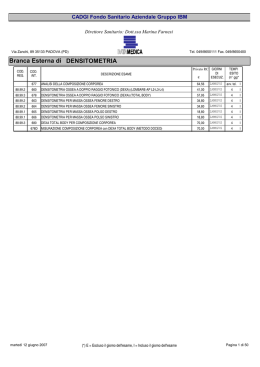 Datamedica Tariffario Presazioni Diagnostiche