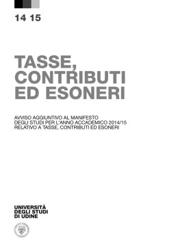 manifesto aggiuntivo. - Universit&agrave; degli Studi di Udine