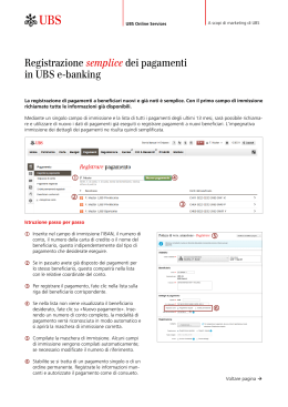 Guide to entering payments in UBS e