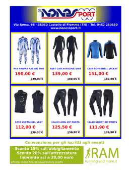 NONES-Sport: Offerte speciali per i nostri fondisti