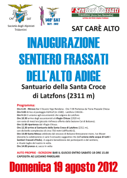 - . f e rerz rassatz - SAT Sezione Carè Alto