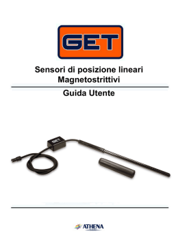Sensori di posizione lineari Magnetostrittivi Guida Utente