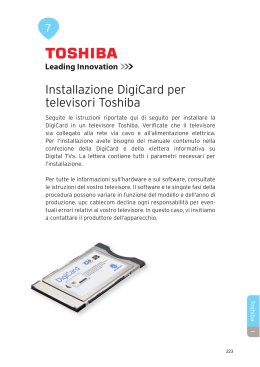Installazione DigiCard per televisori Toshiba