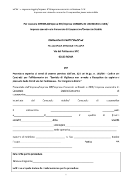 Per ciascuna IMPRESA/impresa RTI/impresa CONSORZIO