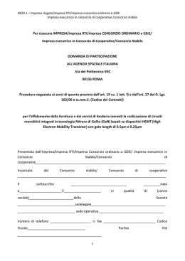 Per ciascuna IMPRESA/impresa RTI/impresa CONSORZIO