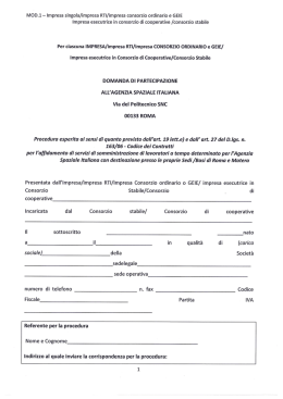 MOD.1 - Impresa singola/impresa RTI/impresa consorzio ordinario e