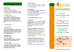 PROGRAMMA CORSO : - Associazione Italiana Dislessia