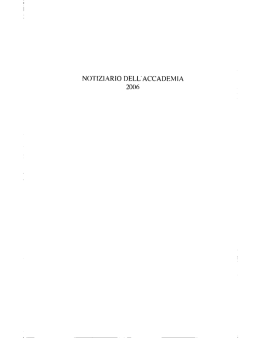 Notiziario dell`Accademia 2006