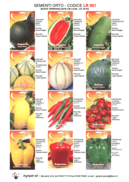 SEMENTI ORTO - CODICE LR 061