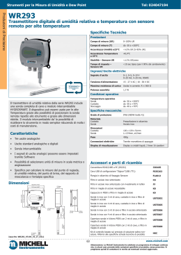 WR293 Trasmettitore digitale di umidit&agrave; relativa e temperatura con