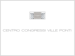Presentazione - Centro Congressi Ville Ponti