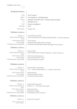 Curriculum Vitae - Comune di Benevento